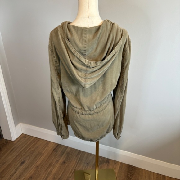 Dex Women's Hooded Utility Jacket Khaki Green SZ M - Picture 6 of 9